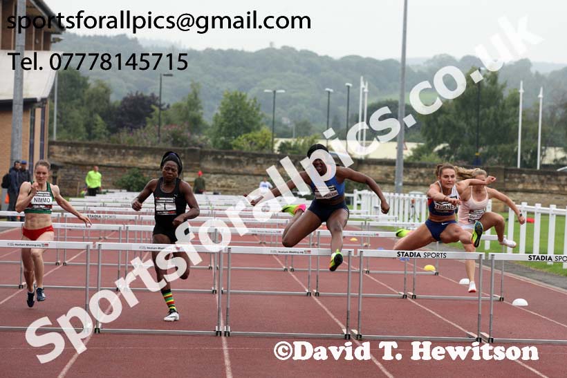Womens heptathlon 100 metres hurdles, EAP International Cominted Events, Hexham. Photo: David T. Hewitson/Sports for All Pics